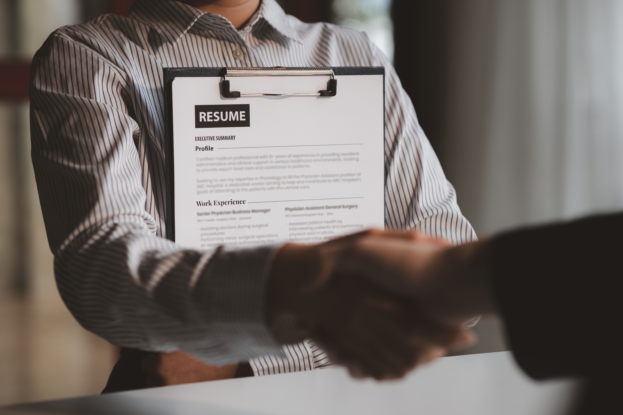 The HR department is reviewing the resumes of job applicants.